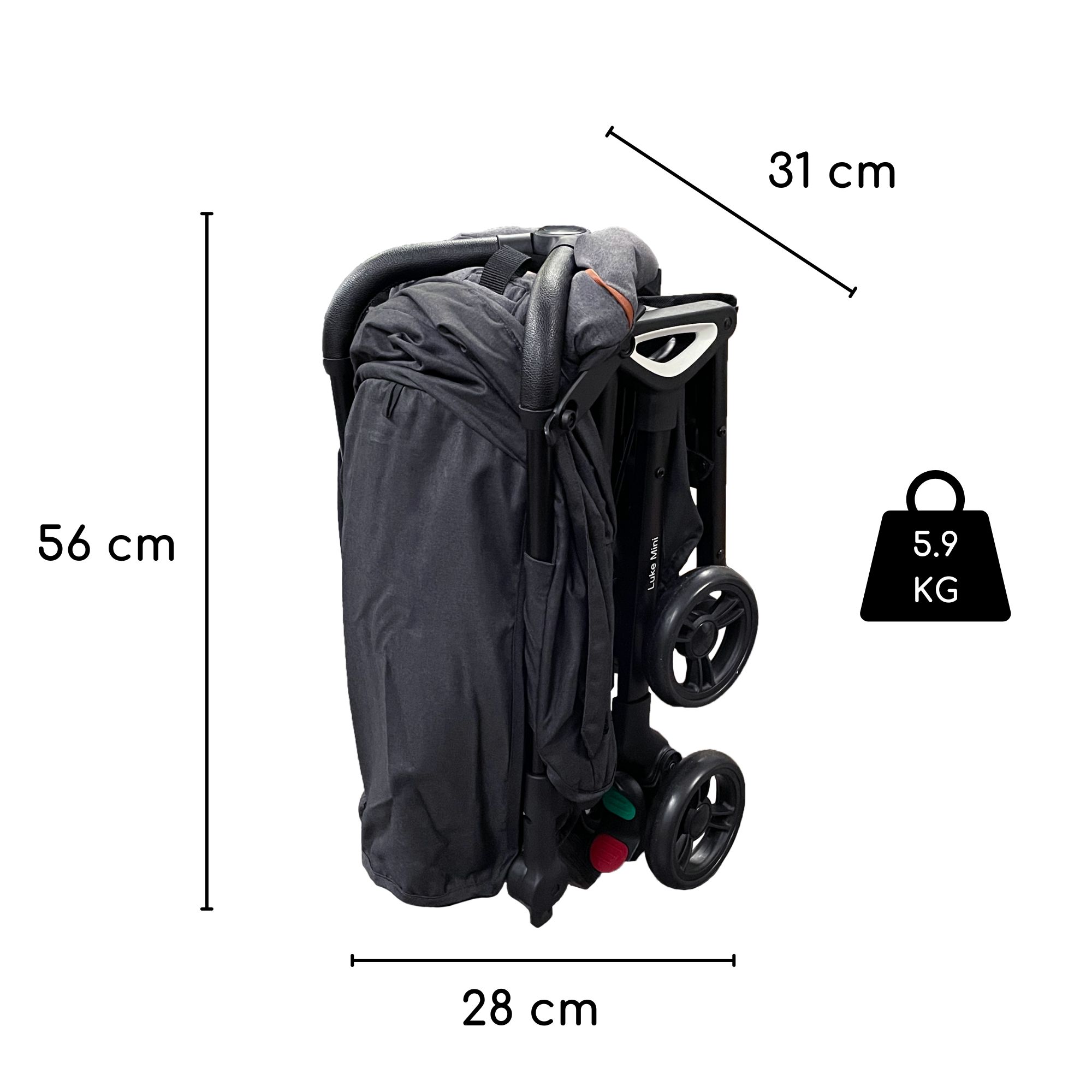 Bonbijou Luke Mini Stroller (Black)