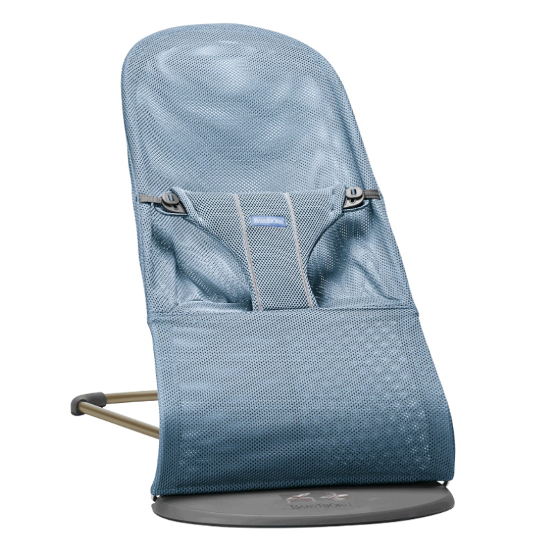 BabyBjorn Bouncer Bliss (Mesh) - Slate Blue + FREE Bouncer Wooden Toy (worth $79!)