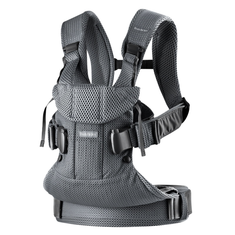 BabyBjorn Baby Carrier One Air (3D Mesh) - Anthracite + FREE Carrier Bib (worth $39!)