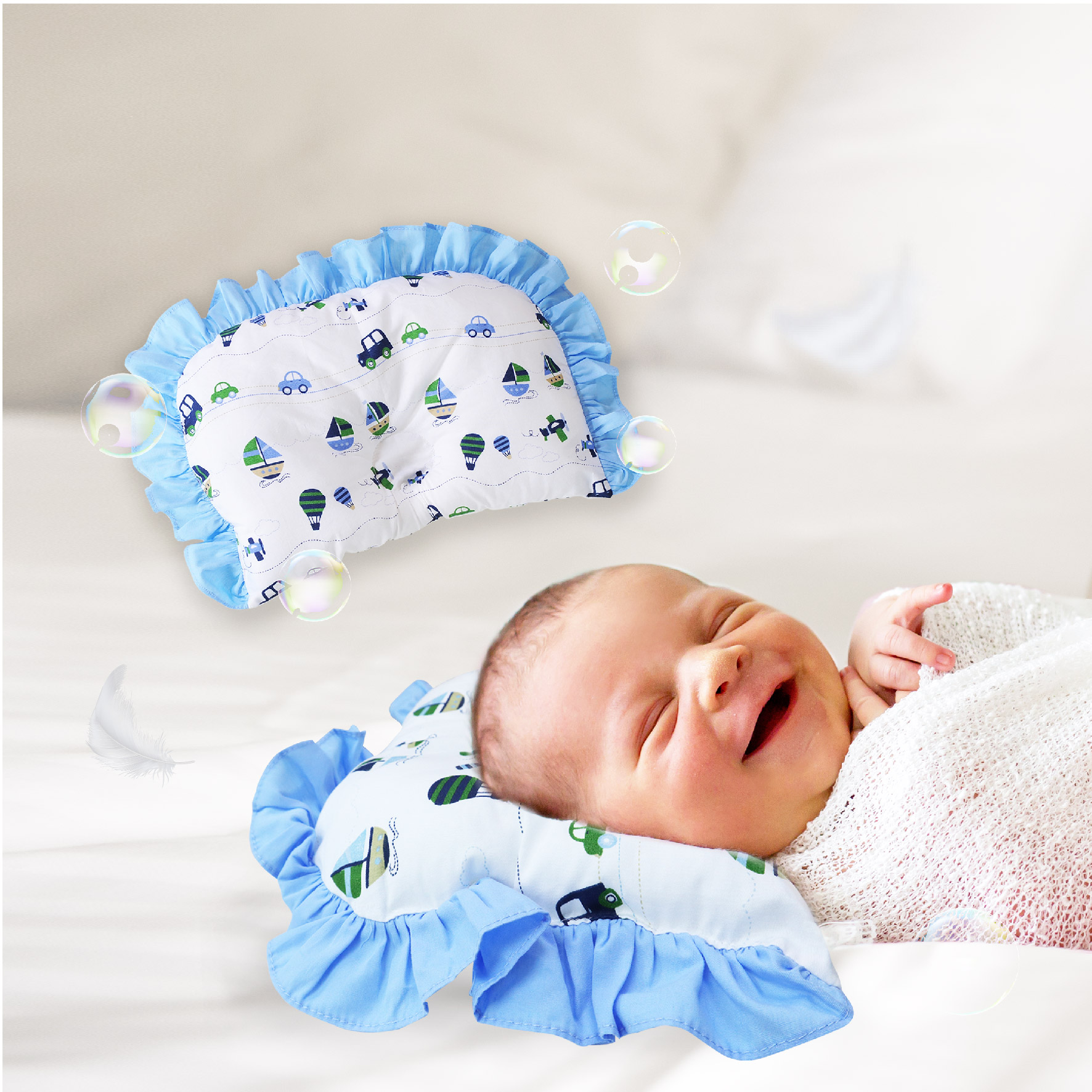 Babylove Premium Newborn Dimple Pillow (20.3cm x 30.5cm)