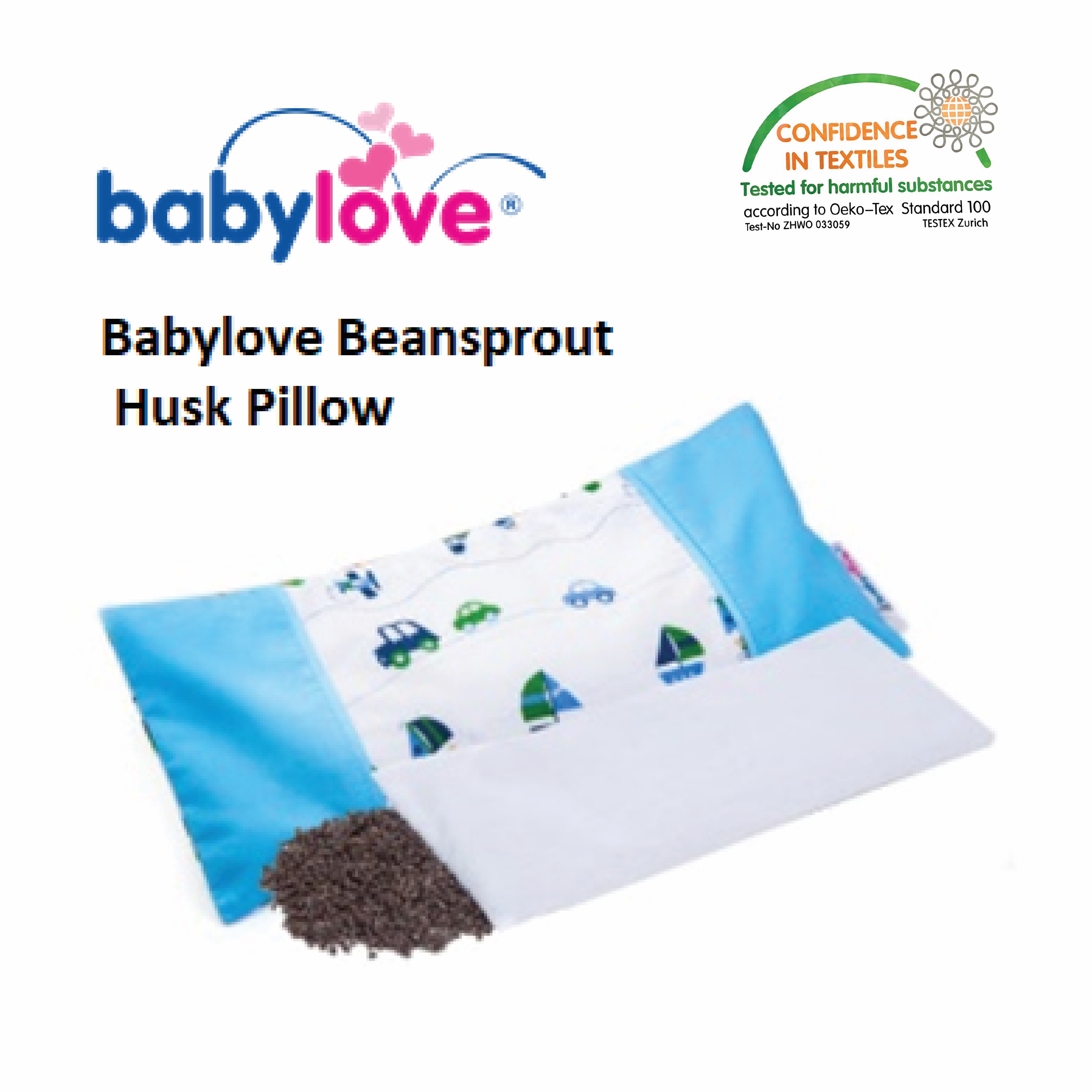 Babylove Organic Bean Sprout Husk Pillow (Assorted designs)