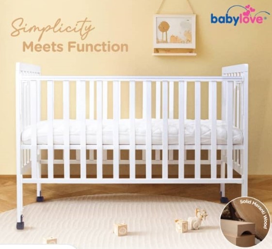 Babylove Classic Solid Wood Baby Cot