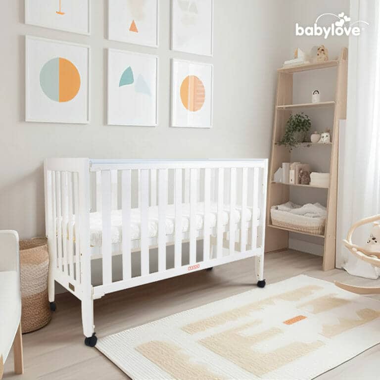 Babylove Solid Wood Manchester Cot 120x60cm + FREE GIFT