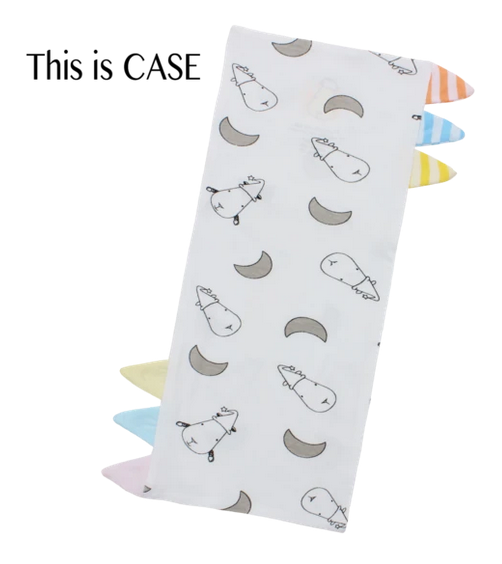 Baa Baa Sheepz Color & Stripe Tag Bed Time Buddy Case - Small Size (30 x 13cm) - Small Moon & Sheepz