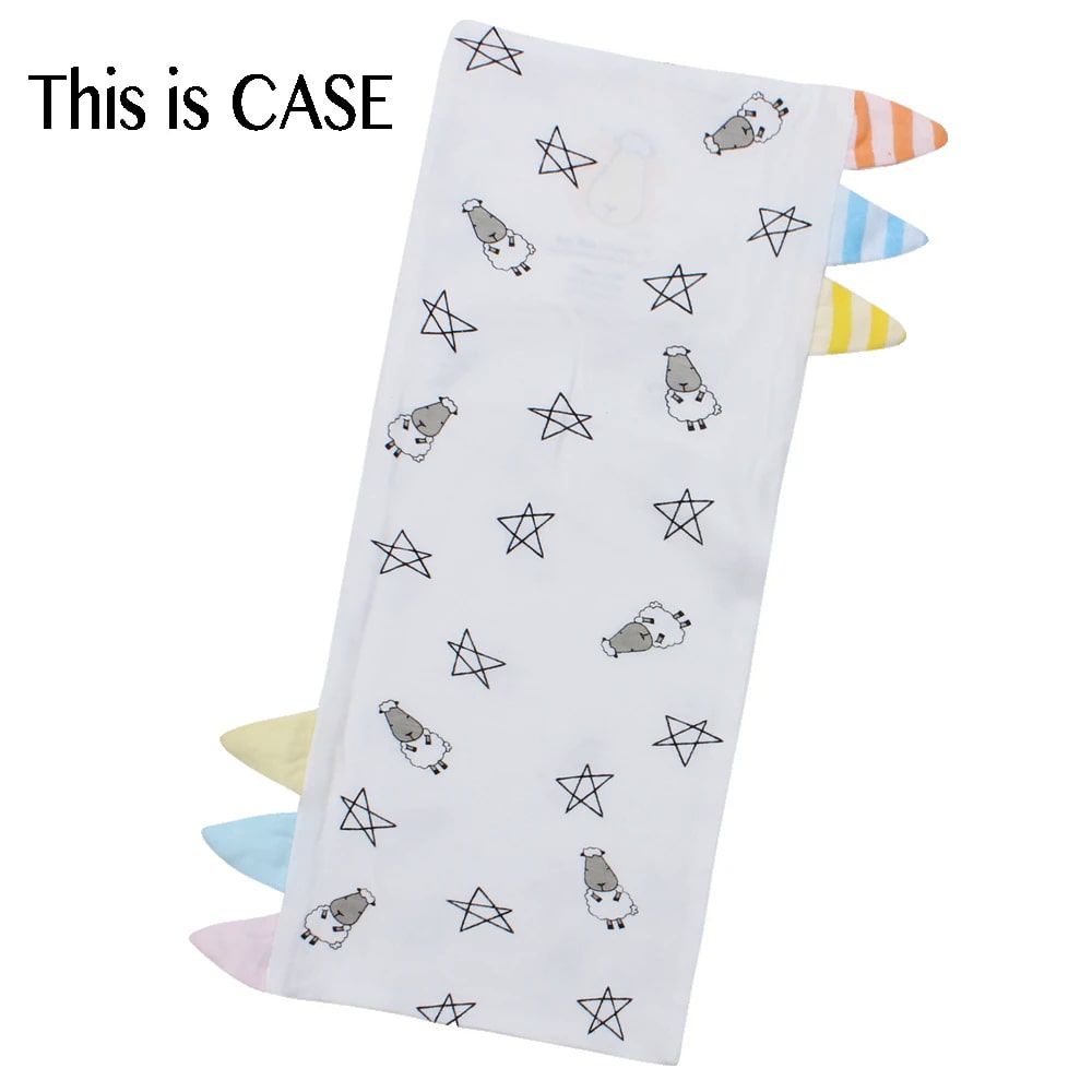 Baa Baa Sheepz Color & Stripe Tag Bed Time Buddy Case - Jumbo Size (23 x 53cm) - Small Star & Sheepz