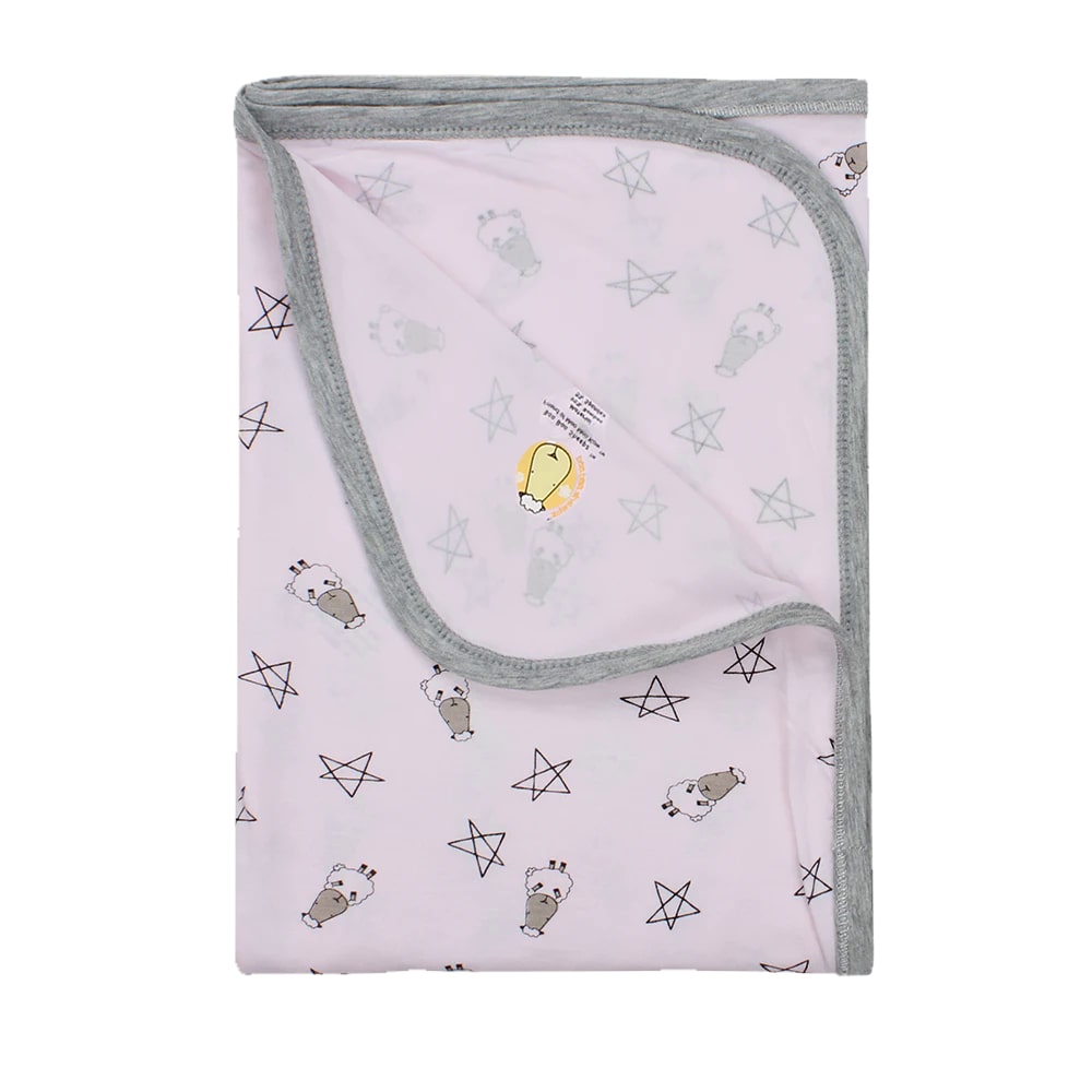 Baa Baa Sheepz Single Layer Blanket 0-36M (80 x 100cm) - Small Star & Sheepz