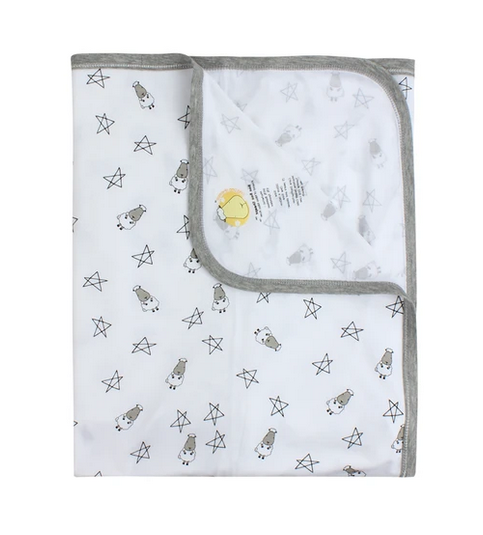 baby-fair Baa Baa Sheepz Single Layer Blanket 0-36M (80 x 100cm) - Small Star & Sheepz