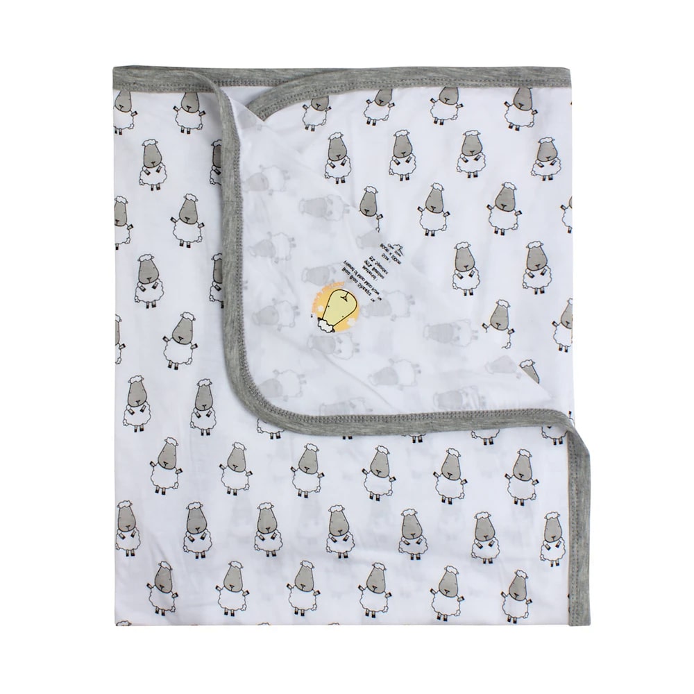 Baa Baa Sheepz Single Layer Blanket 0-36M (80 x 100cm) - Small Sheepz