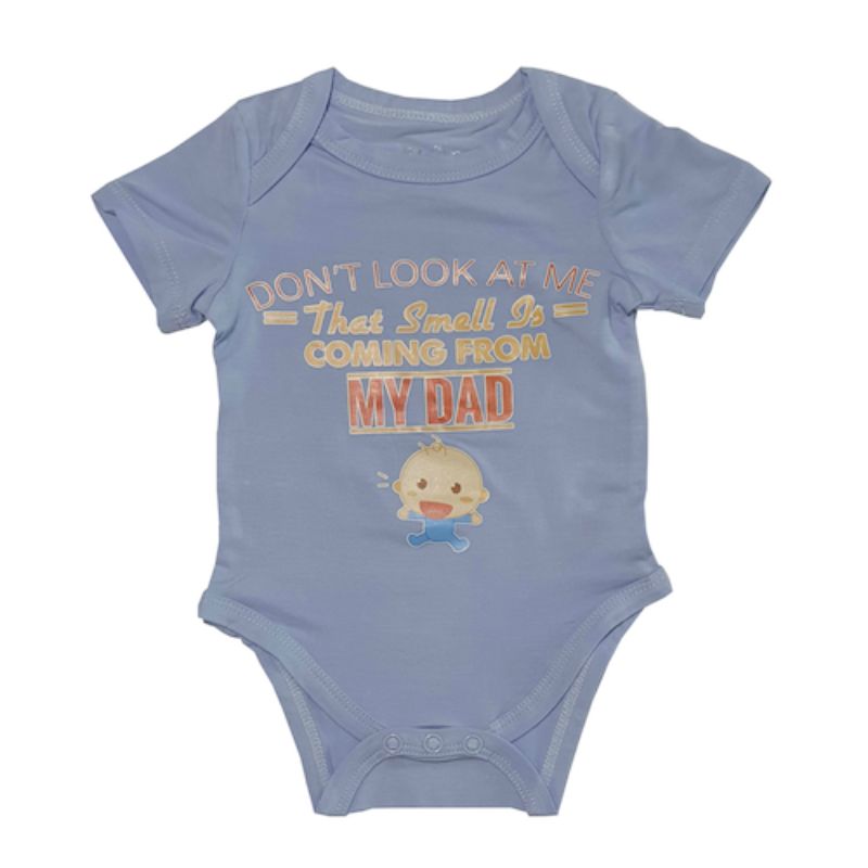 Bebe Bamboo Cute Saying Onesie (Don't Look at Me, the Smell is Coming from Daddy)