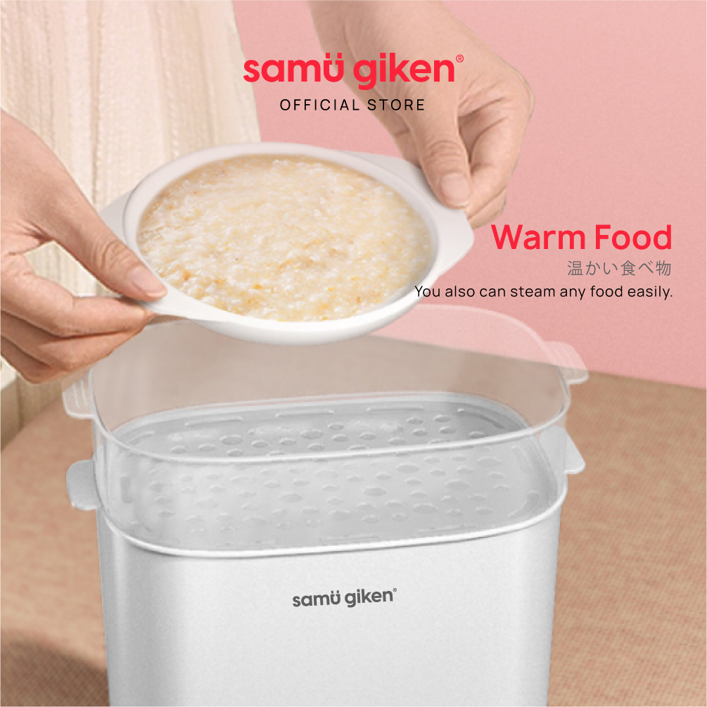 Samu Giken 4 in 1 Baby Milk Bottle Sterilizer with Drying, Warm Milk, and Steam Food functions