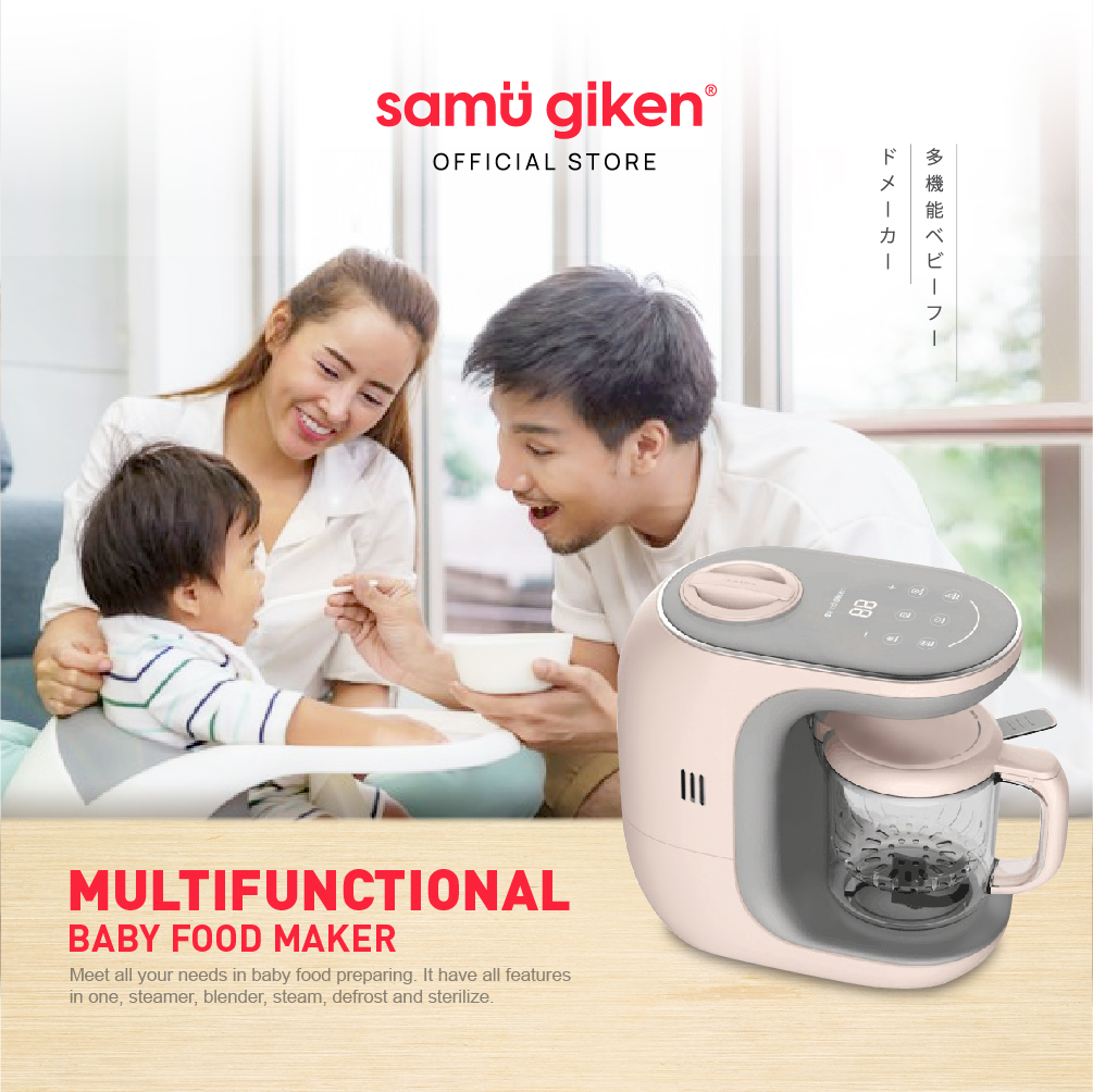 Samu Giken 5 in 1 Smart Digital Premium Baby Food Processor + 1 Year Warranty