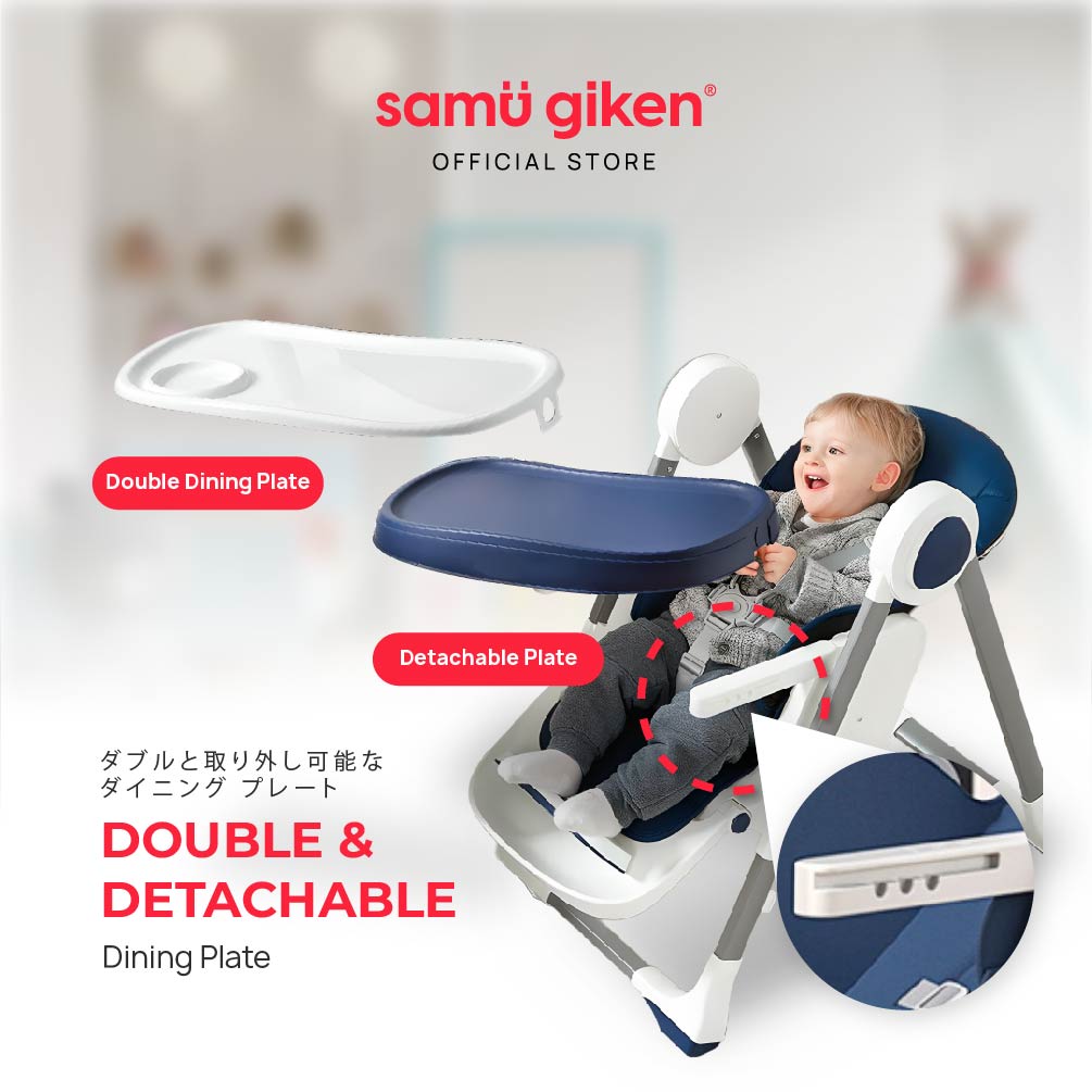 Samu Giken Baby Dining High Chair / Foldable Travel High Chair / Toddler Feeding High Chair