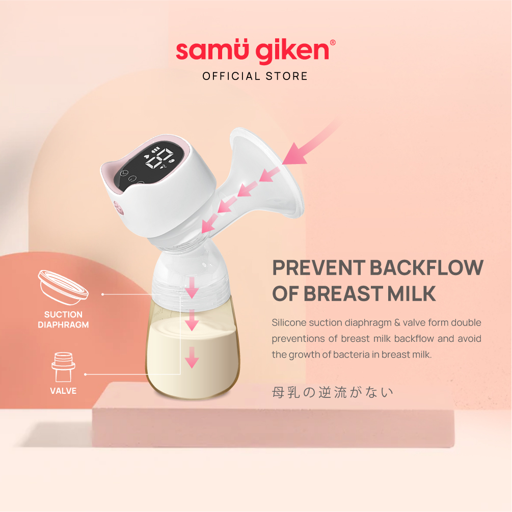 Samu Giken Electric Wireless Portable 9 Speed Breast Pump With PPSU Bottle, Model: BP120PK (2pcs) + 1 Year Warranty
