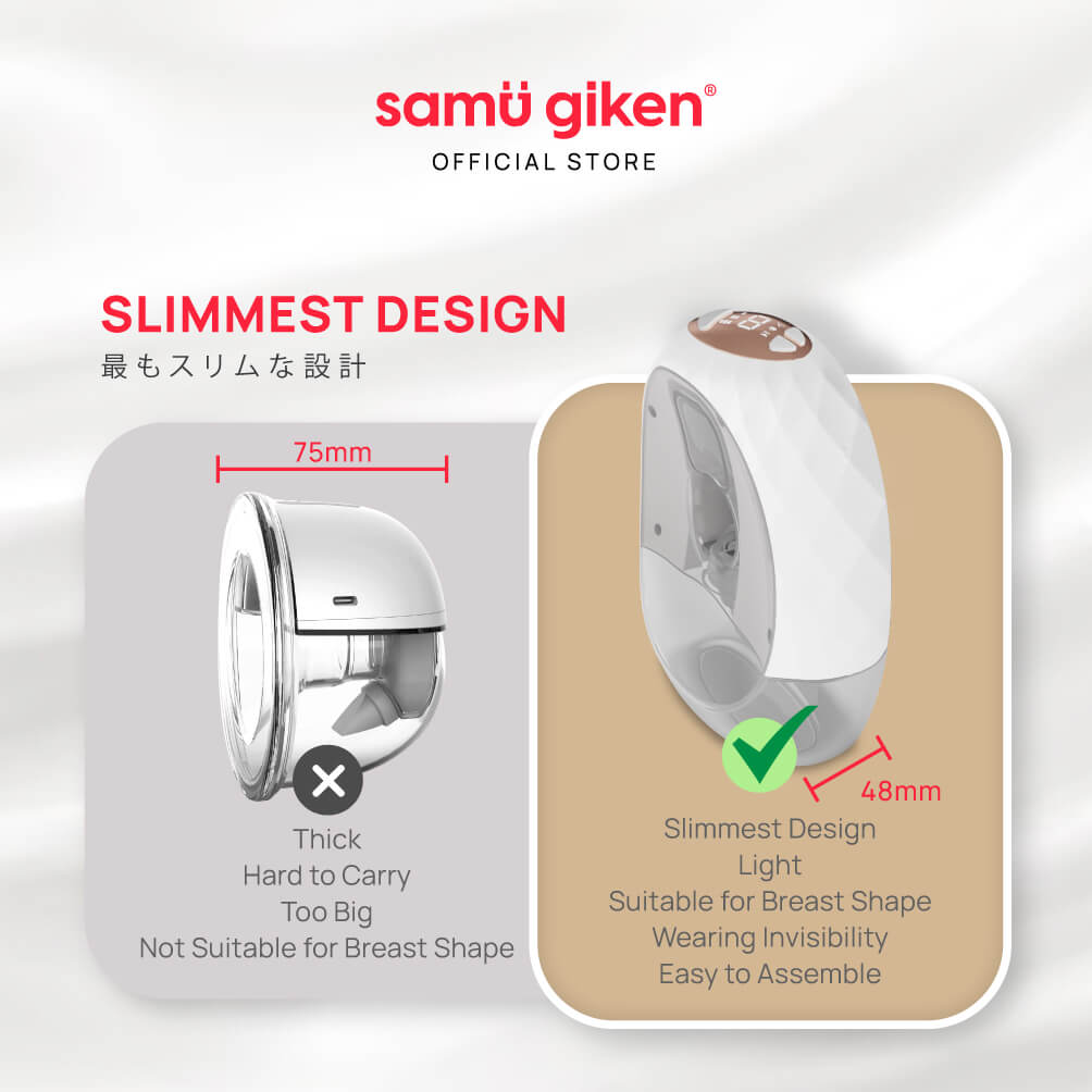 Samu Giken Slimmest Wearable and Hands-Free Breast Pump - 2pcs