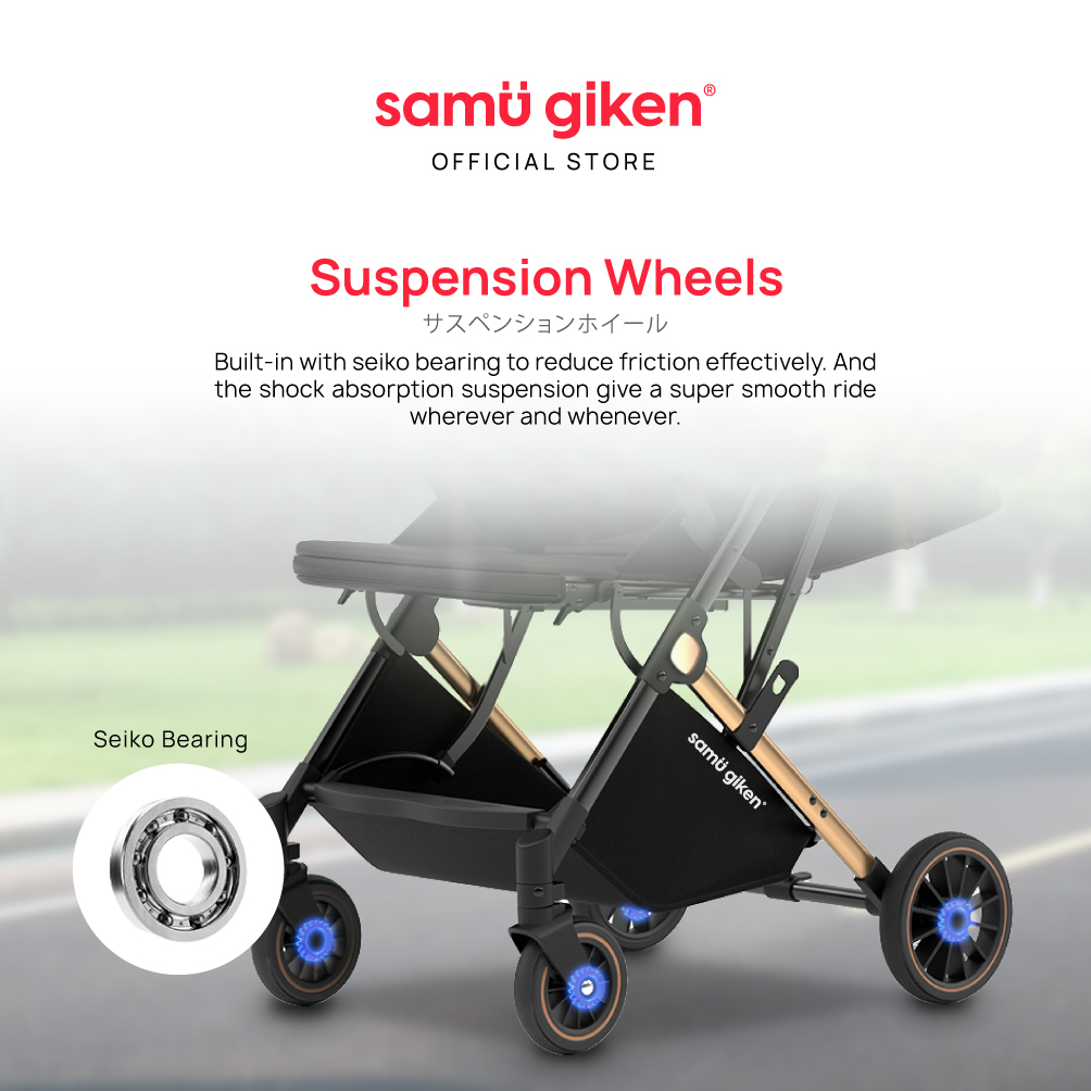 Samu Giken Pro Auto Fold Ultra Lightweight Stroller + 1 Year Warranty