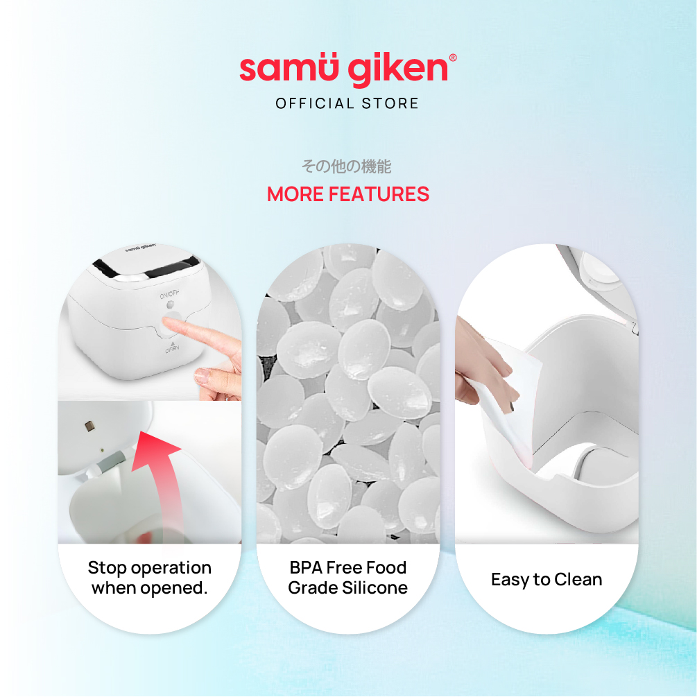 Samu Giken Portable UV Sterilizer, Waterless Germs Eliminator/Sterilizer for Baby Pacifier & Teether + 1 Year Warranty
