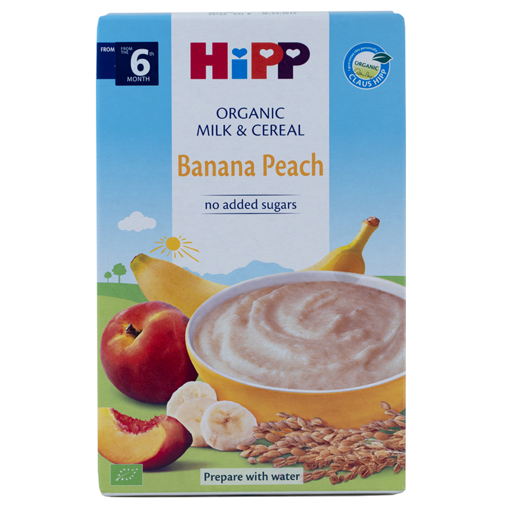 HiPP Organic Milk Pap Banana Peach 250g [Bundle of 6]