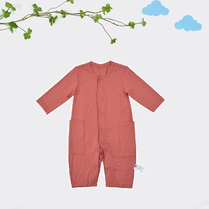 Baby's Dream Garden Long Sleeve Pocket Pyjamas (MORANDI RED)