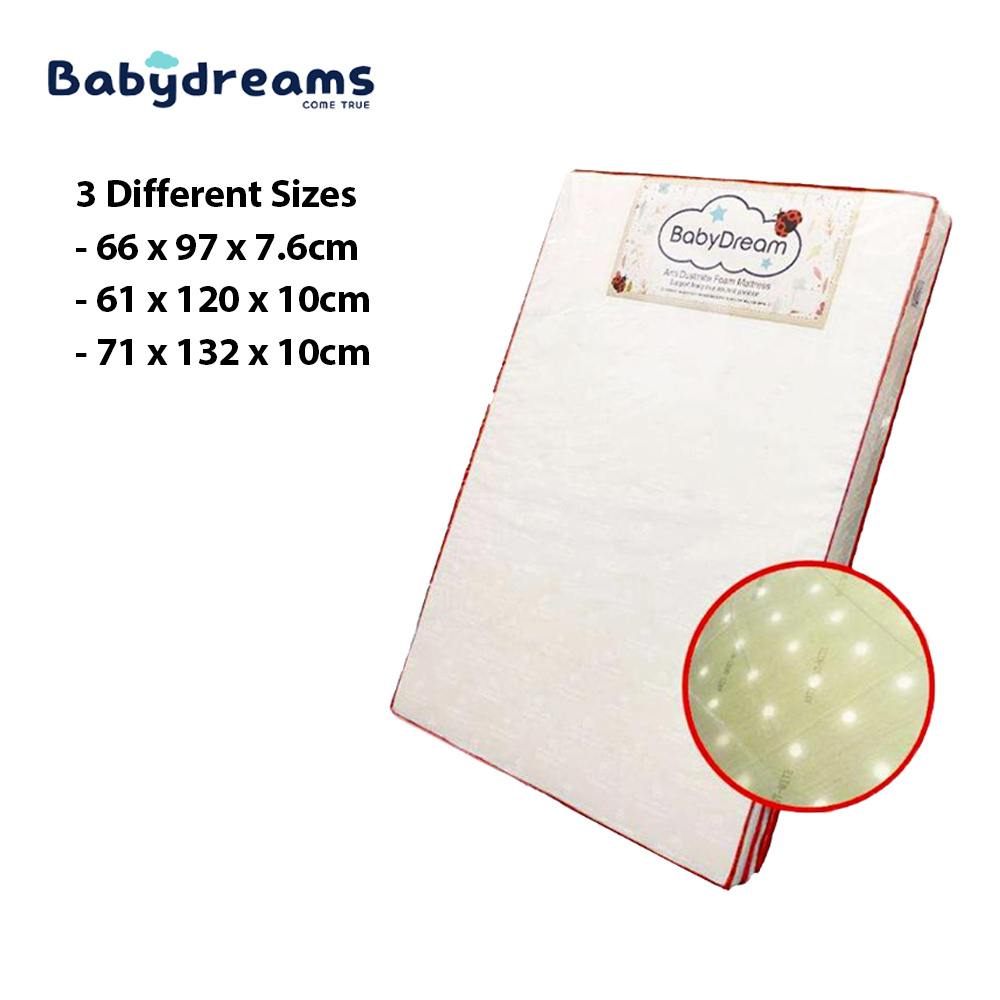 Babydreams Baby Mattress High Density/Anti-Dust Mite/Anti-Bacterial Foam Mattress