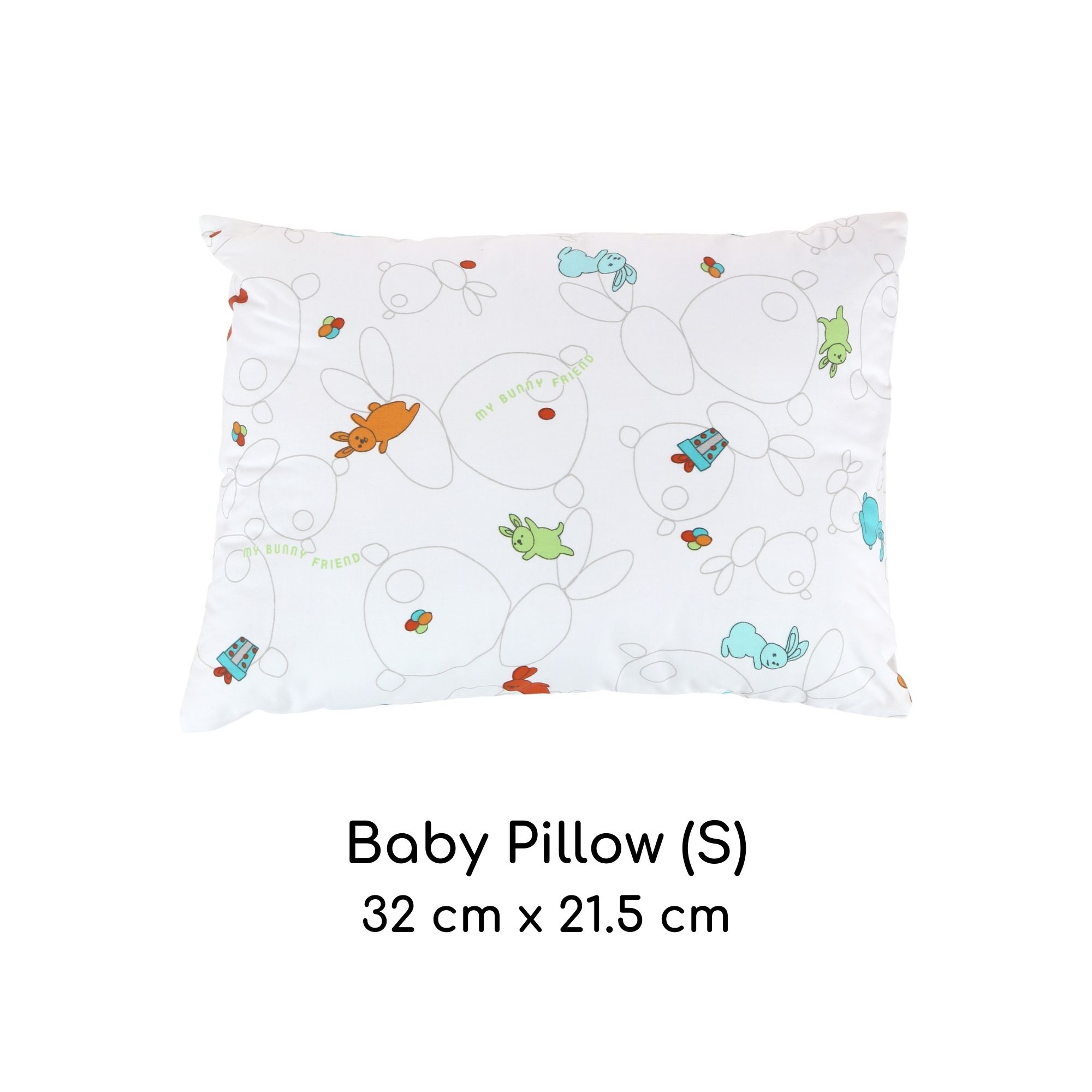 My Bunny Friend Baby Pillow (S) (21.5x32cm) - Bunny Party
