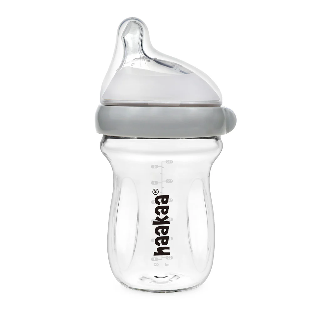 (Bottle Trade-In) Haakaa Gen. 3 Glass Baby Bottle - Grey