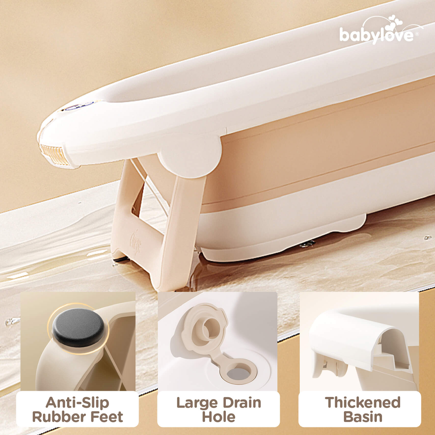 Babylove Premium Tubby Spa 2 in 1 Fold Ease Tub + Reclina Tub XL Size