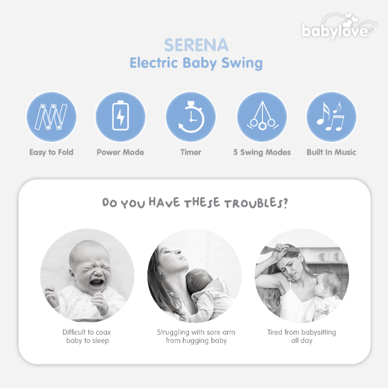 Babylove Serena Electric Baby Swing