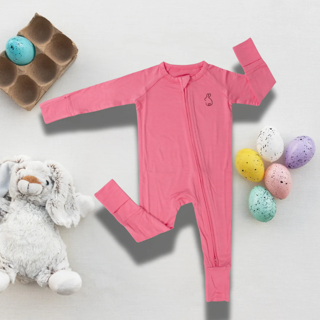 HopHopBunny Ultra-Soft Sleepsuit - Pink