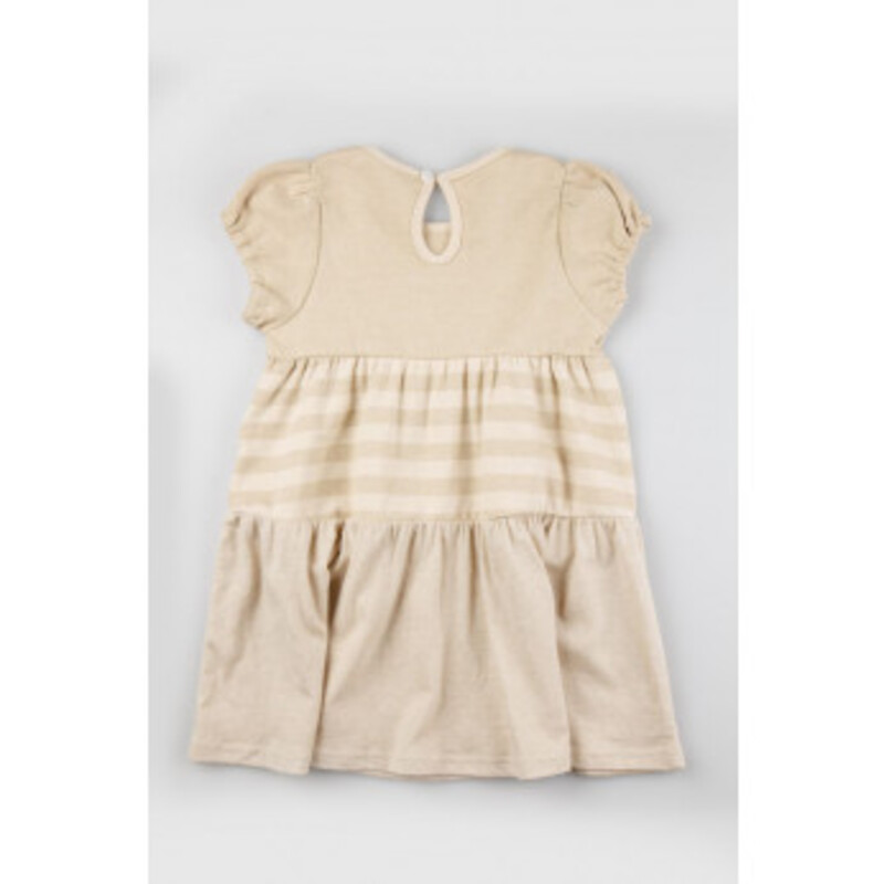 Baby Piper Round Neck Short Sleeve Dress 100% Organic Cotton Dye-Free (1132) Green