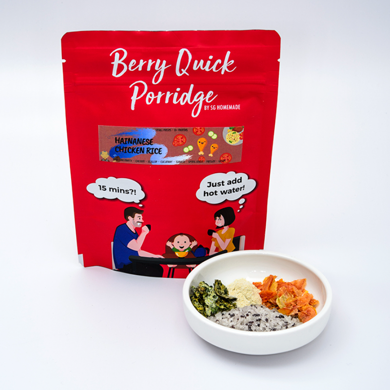 SG Homemade Berry Quick Porridge Hainanese Chicken Rice