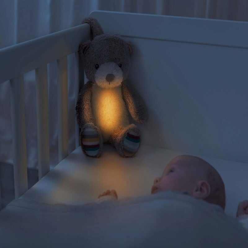 Zazu Sound Soother Soft Toy with Nightlight, 6 Melodies, Voice Recording and Cry Sensor - Bruno The Bear