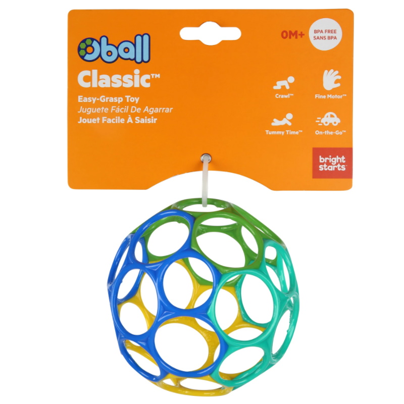 Bright Starts Toy Oball Classic Easy-Grasp Toy - Blue/Green (BS12288)