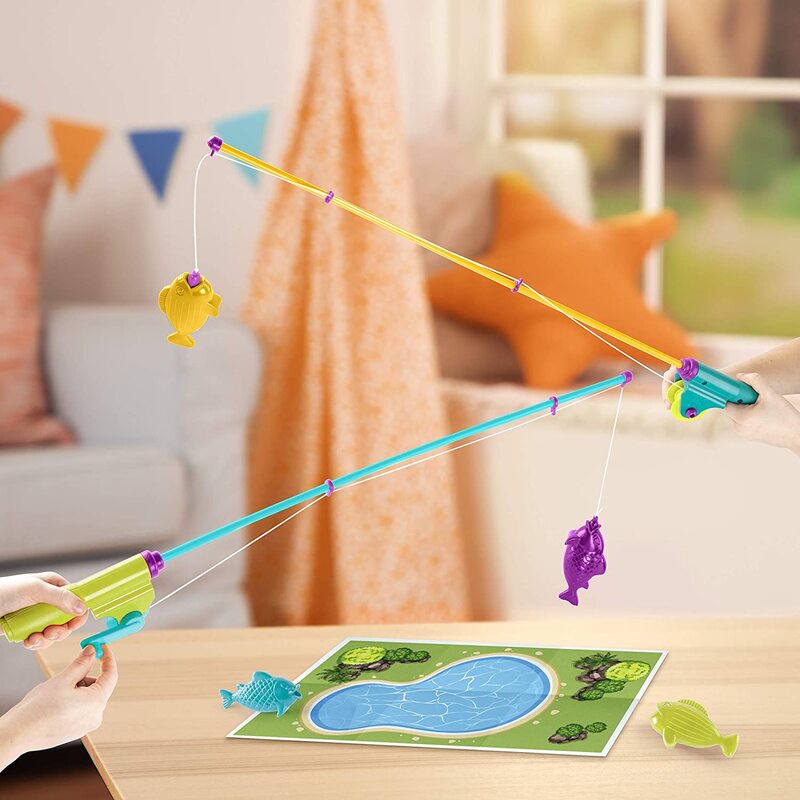 Battat Magnetic Fishing Set Outdoor Toys Fishing Game with 2 Magnetic Rods and 4 Fish for Kids