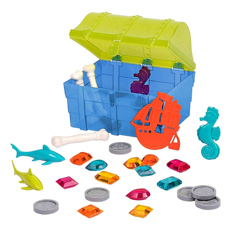 Battat Pirate Diving Set Pool Toys in a Treasure Chest 28 pieces