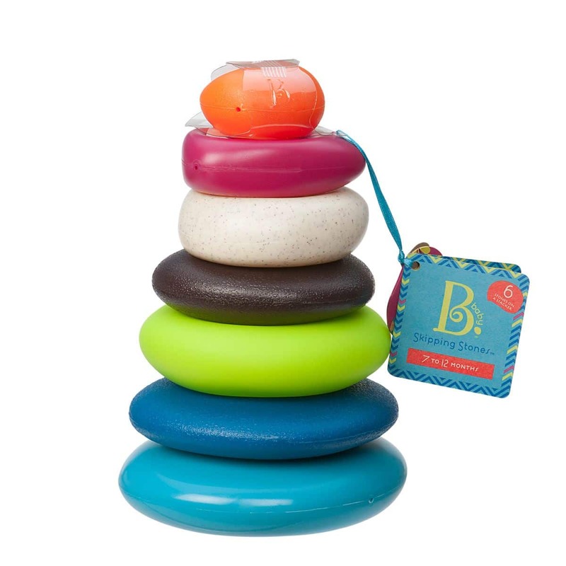 B.Toys Skipping Stones Stacking Rings with Different Texture & Colors