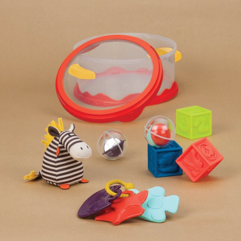 B.Toys Wee B. Ready Playtime Set with Soft Blocks and Teething Toy