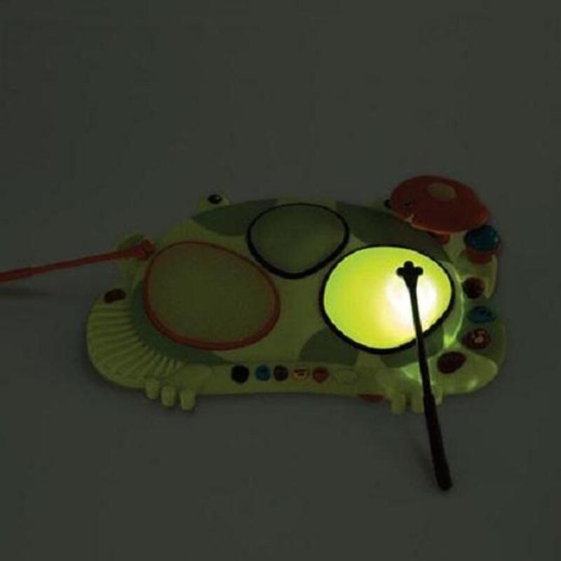 B.Toys Ribbit-tat-tat, The Frog Drum with Light-up Lily Pads and Fly-Catching Game