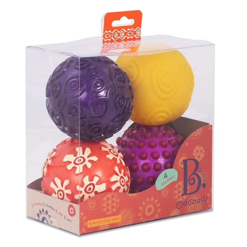 B.Toys Oddballs 4 BPA-Free Sensory Balls