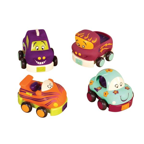 B.Toys Wheeee-ls Soft Cars Pull Back Vehicles Set