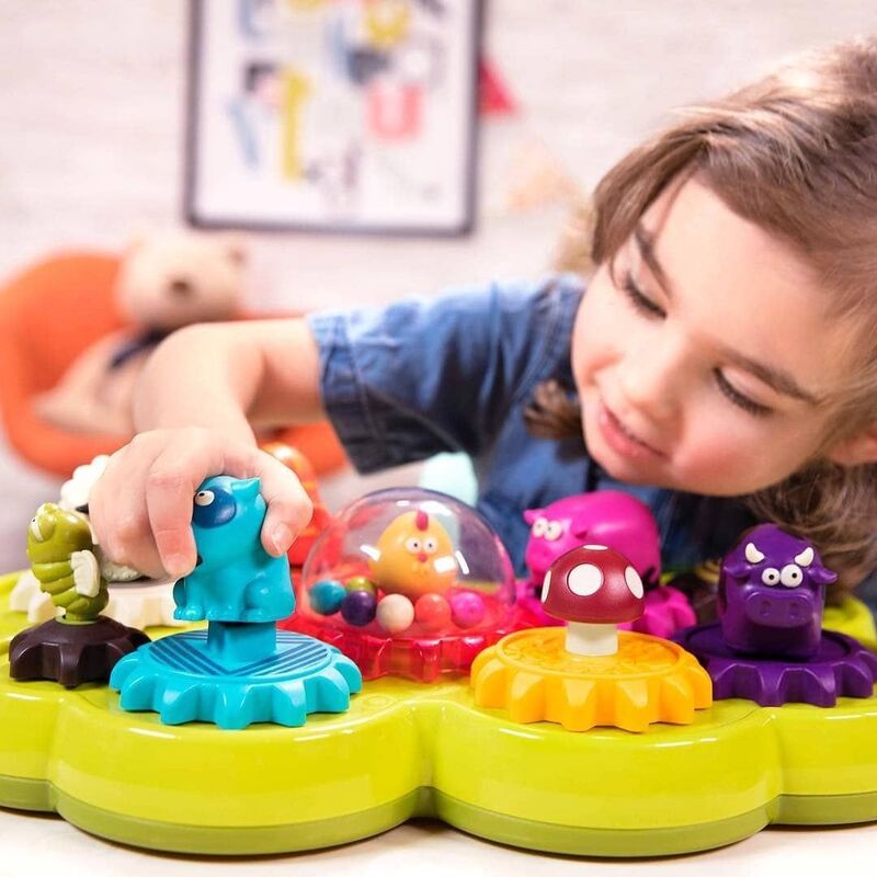 B.Toys Moosical Gears Color and Animal Shape Sorter Barn with Music
