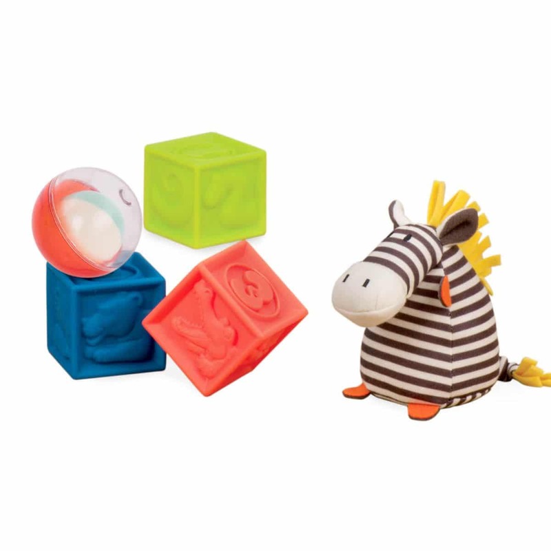 B.Toys Wee.B.Ready Playtime Set with Soft Blocks and Teething Toys