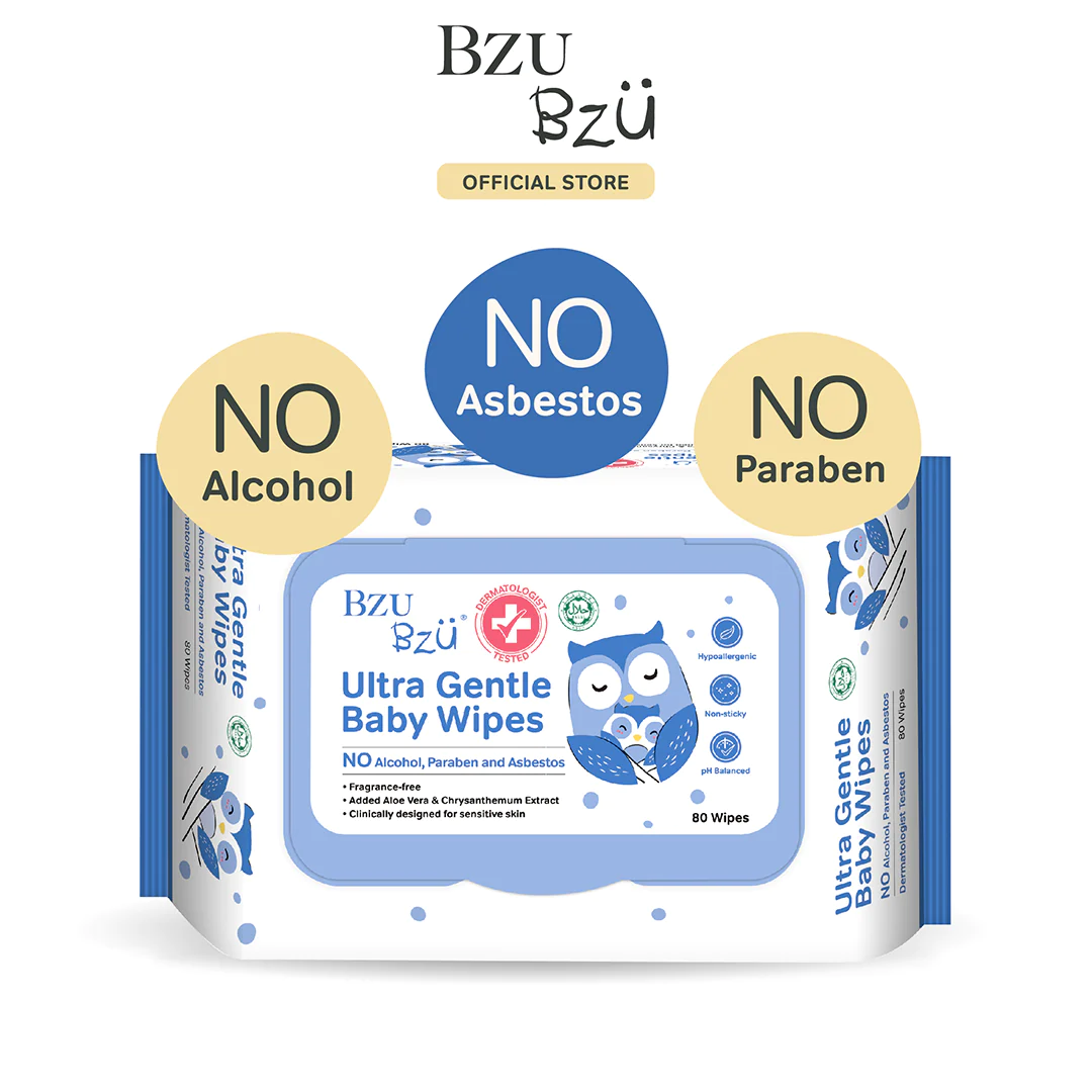 Bzu Bzu (Carton Deal) Ultra Gentle Baby Wipes 80s (1 Ctn 24 Pack)