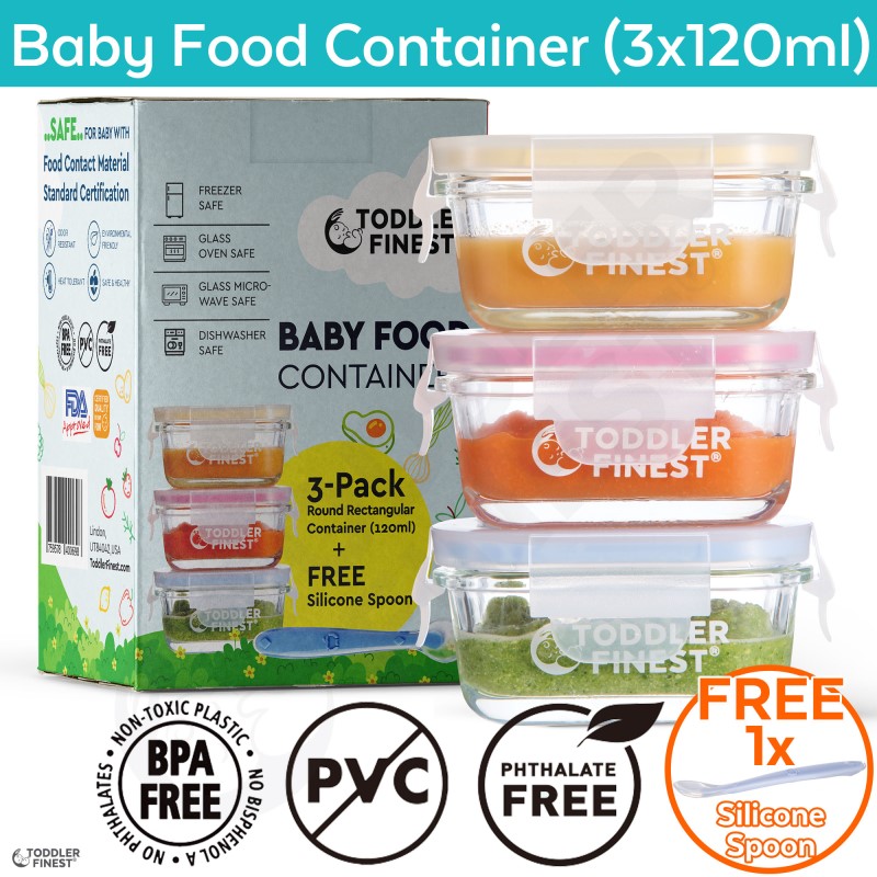 ToddlerFinest Baby Food Containers (3 pcs)