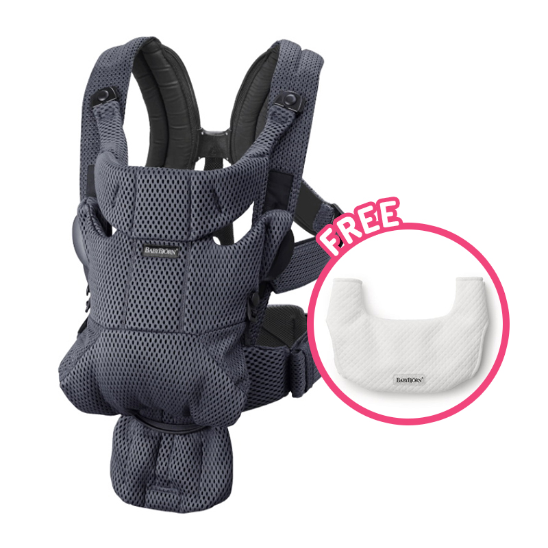 BabyBjorn Baby Carrier Move (Mesh) - Anthracite + FREE Carrier Bib (worth $39!)