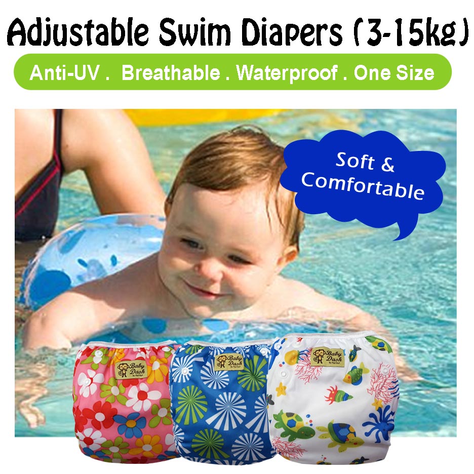 baby-fair Baby Dash Lightweight Swim Diapers (Pack of 2)