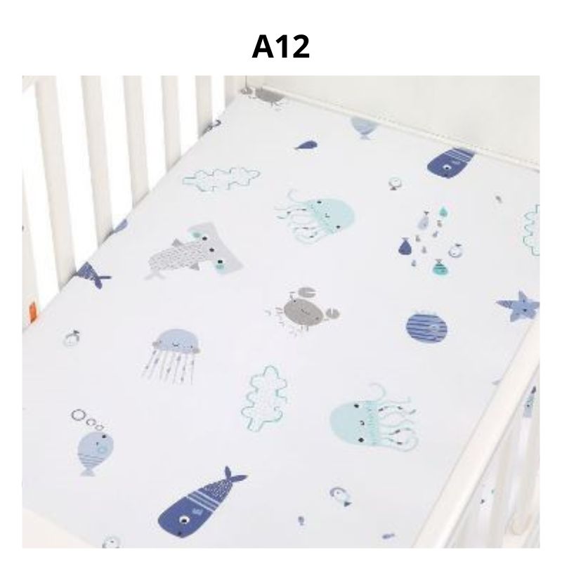 Baby Dream 100% Cotton Fitted Sheet for Joie Kubbie Playpen (52x89cm) - Bundle of 2
