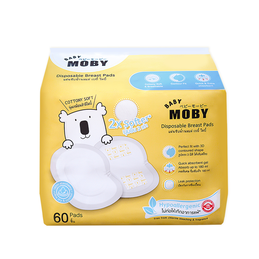 Baby Moby Disposable Breast Pads (2X Softer) 60pcs