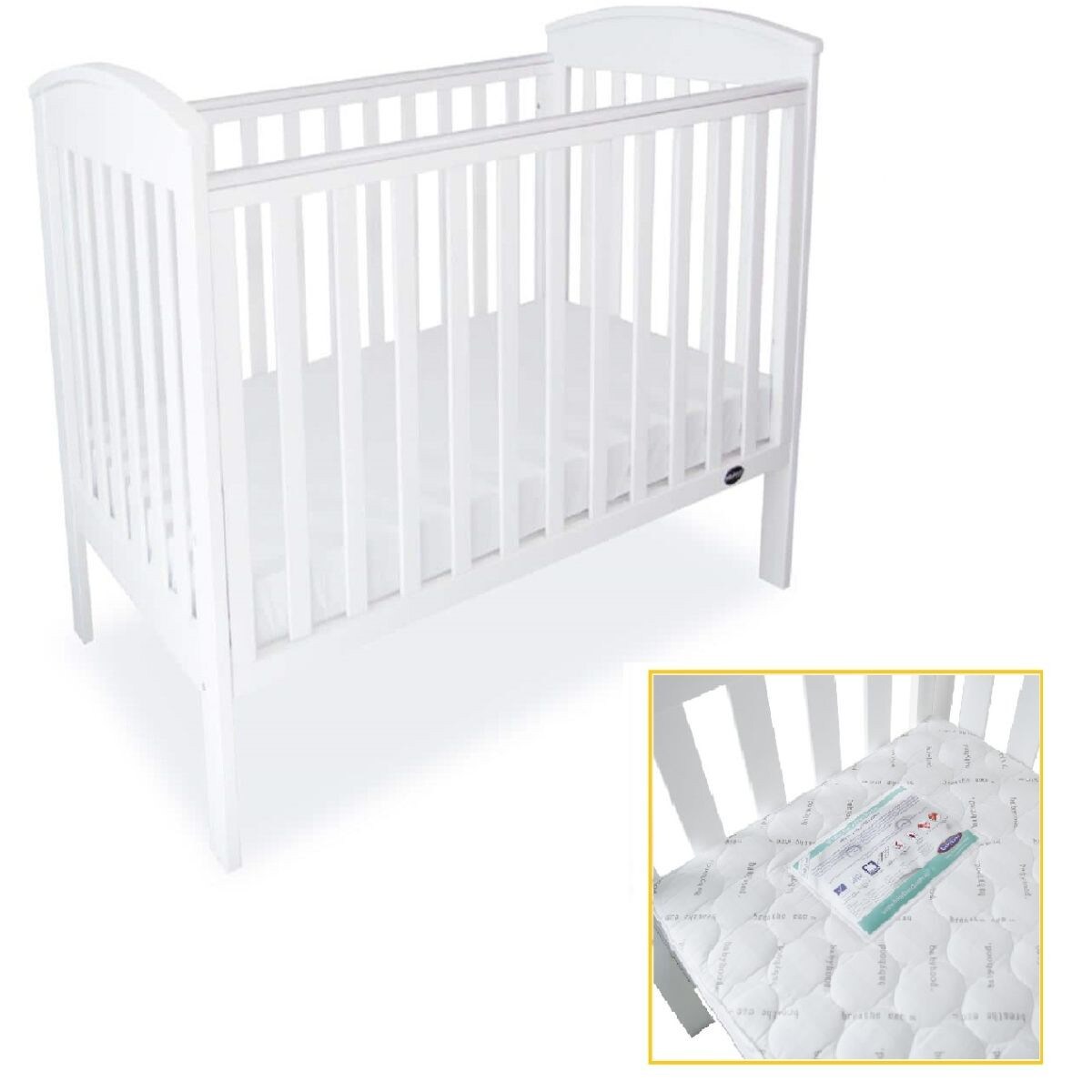 Babyhood Classic Curve Cot + Breathe Eze Fibre Bundle