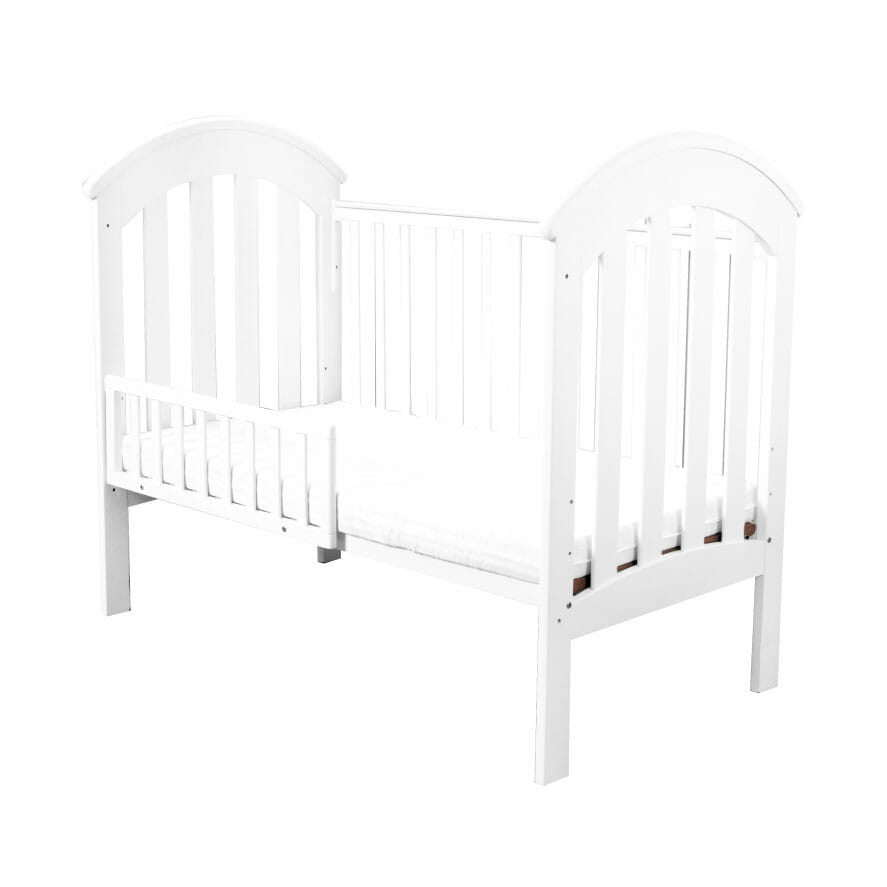 Babylove 4 in 1 Tory Cot Bed Solid Meranti Wood 130x70cm (NB TO 5 Years Old)