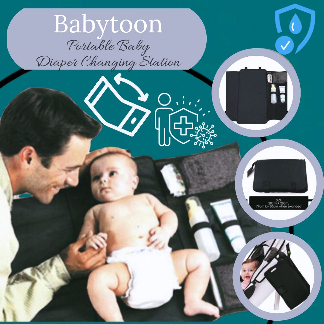 Babytoon Easy-To-Go Baby Portable Diaper Changing Station Organizer